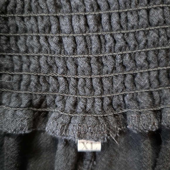 Wide Leg, Linen Blend Capri Pants – Size XL – Black - Picture 5 of 5